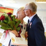 10.09.2019. Jędrzejów. Jubilaci świętujący 50-lecie pożycia małżeńskiego. Na zdjęciu: Krystyna i Klemens Sędek / Ewa Pociejowska-Gawęda / Radio Kielce