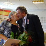 10.09.2019. Jędrzejów. Jubilaci świętujący 50-lecie pożycia małżeńskiego. Na zdjęciu: Teodozja i Jan Turek / Ewa Pociejowska-Gawęda / Radio Kielce