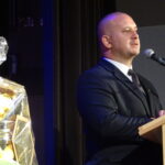 15.09.2019 Jędrzejów. 90-lecie  Powiatowego Koła Pszczelarzy. Przemawia: Marin Piszczek - burmistrz Jędrzejowa / Ewa Pociejowska-Gawęda / Radio Kielce