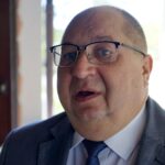 23.09.2019. Kielce. Anna Krupka przekazała kolejne środki na budowę hali sportowej przy X LO w Kielcach. Na zdjęciu: Ryszard Mańko - dyrektor X LO / Piotr Kwaśniewski / Radio Kielce