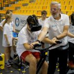 24.09.2019. Kielce. Monika Pyrek prowadzi zajęcia z WF dla uczniów z kieleckich szkół / Piotr Kwaśniewski / Radio Kielce