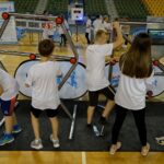 24.09.2019. Kielce. Monika Pyrek prowadzi zajęcia z WF dla uczniów z kieleckich szkół / Piotr Kwaśniewski / Radio Kielce