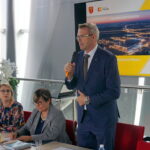 11.09.2019. Spotkanie Rady Biznesu przy Prezydencie Kielc. Od lewej: Danuta Papaj - zastępca prezydenta Kielc i Bogdan Wenta - prezydent Kielc / Michał Kita / Radio Kielce