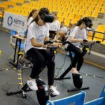 24.09.2019. Kielce. Monika Pyrek prowadzi zajęcia z WF dla uczniów z kieleckich szkół / Piotr Kwaśniewski / Radio Kielce