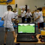 24.09.2019. Kielce. Monika Pyrek prowadzi zajęcia z WF dla uczniów z kieleckich szkół / Piotr Kwaśniewski / Radio Kielce