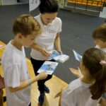 24.09.2019. Kielce. Monika Pyrek prowadzi zajęcia z WF dla uczniów z kieleckich szkół. Na zdjęciu: Monika Pyrek / Piotr Kwaśniewski / Radio Kielce