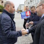 30.09.2019. Kielce. Konferencja prasowa posła Michała Cieślaka i europosła Adama Bielana / Piotr Kwaśniewski / Radio Kielce