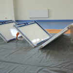 13.09.2019. Ociesęki. Ostatnie prace przy budowie hali sportowej przy Szkole Podstawowej / Michał Kita / Radio Kielce