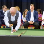 30.09.2019. Bilcza. Akcja „Świętokrzyskie Gra w Bilard”. Bogdan Wołkowski - mistrz świata w trikach bilardowych i trener drużyny NOSAN Kielce / Michał Kita / Radio Kielce