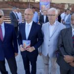 Piotr Wawrzyk zainaugurował kampanię wyborczą. Na zdjęciu (od lewej): Piotr Wawrzyk - wiceminister spraw zagranicznych, Waldemar Bartosz - przewodniczący świętokrzyskiej Solidarności, Stanisław Góźdź - dyrektor Świętokrzyskiego Centrum Onkologii i Adam Massalski - Instytut Historii UJK / Piotr Kwaśniewski / Radio Kielce