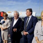 Występa. 06.09.2019. Cysterna wstydu w Świętokrzyskiem. Na zdjęciu (od lewej): Marek Kwitek - poseł PiS, Maria Zuba - poseł PiS, Krzysztof Lipiec - prezes świętokrzyskiego PiS, Sylwester Chruszcz - poseł PiS i Agnieszka Kuś - radna powiatu starachowickiego / Piotr Kwaśniewski / Radio Kielce