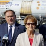 Występa. 06.09.2019. Cysterna wstydu w Świętokrzyskiem. Na zdjęciu (od lewej): Marek Kwitek - poseł PiS, Maria Zuba - poseł PiS i Paweł Wawrzyk - wiceminister spraw zagranicznych / Piotr Kwaśniewski / Radio Kielce