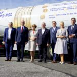 Występa. 06.09.2019. Cysterna wstydu w Świętokrzyskiem. Na zdjęciu (od lewej): Bogdan Latosiński - poseł PiS, Paweł Wawrzyk - wiceminister spraw zagranicznych, Maria Zuba - poseł PiS, Krzysztof Lipiec - prezes świętokrzyskiego PiS, Marek Kwitek - poseł PiS, Agnieszka Kuś - radna powiatu starachowickiego i Sylwester Chruszcz - poseł PiS / Piotr Kwaśniewski / Radio Kielce