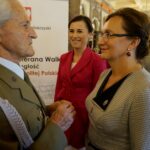 06.09.2019. Kielce. Dzień Weterana Walk o Niepodległość Rzeczypospolitej Polskiej. Na zdjęciu (od prawej): Agata Wojtyszek - wojewoda świętokrzyski i Agata Gałka-Bernacka - pełnomocnik wojewody świętokrzyskiego do spraw kombatantów i osób represjonowanych / Piotr Kwaśniewski / Radio Kielce