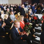 Wiślica. Uroczysta XV Nadzwyczajna Sesja Rady Miejskiej w Wiślicy - wręczenie tytułu Honorowego Obywatela Miasta Wiślica posłowi PiS Krzysztofowi Lipcowi / Jarosław Kubalski / Radio Kielce