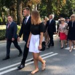 01.09.2019. Sandomierz. Obchody 80. rocznicy wybuchu II wojny światowej. Na zdjęciu (od lewej): Marek Kwitek - poseł i Marcin Marzec - burmistrz Sandomierza / Grażyna Szlęzak-Wójcik / Radio Kielce