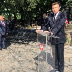 01.09.2019. Sandomierz. Obchody 80. rocznicy wybuchu II wojny światowej. Na zdjęciu: Marcin Marzec - burmistrz Sandomierza / Grażyna Szlęzak-Wójcik / Radio Kielce