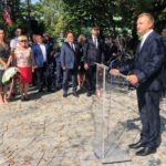 01.09.2019. Sandomierz. Obchody 80. rocznicy wybuchu II wojny światowej. Na zdjęciu: Marcin Piwnik - starosta sandomierski / Grażyna Szlęzak-Wójcik / Radio Kielce