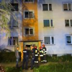 Pożar bloku w Końskich. Ewakuacja mieszkańców / Straż Pożarna Końskie