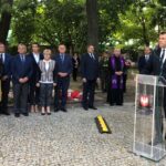 17.09.2019 Sandomierz. Uroczystości 80. agresji sowieckiej na Polskę. Przemawia Marcin Marzec - burmistrz Sandomierza / Grażyna Szlęzak-Wójcik / Radio Kielce