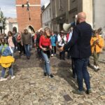 28.09.2019. Sandomierz. Happening „My piękne małpy Europy ratujemy Ziemię” / Grażyna Szlęzak-Wójcik / Radio Kielce