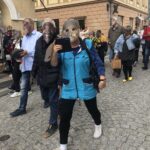 28.09.2019. Sandomierz. Happening „My piękne małpy Europy ratujemy Ziemię” / Grażyna Szlęzak-Wójcik / Radio Kielce