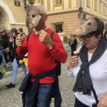 28.09.2019. Sandomierz. Happening „My piękne małpy Europy ratujemy Ziemię” / Grażyna Szlęzak-Wójcik / Radio Kielce