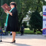 07.09.2019. Busko-Zdrój. Narodowe Czytanie. Ewa Marciniec – dyrektor Miejsko-Gminnej Biblioteki w Busku-Zdroju / Marta Gajda / Radio Kielce