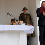 08.09.2019. Szczaworyż. Obchody 80. rocznicy bitwy pod Broniną. Wiktor Kowalewski odczytał list wojewody świętokrzyskiego Agaty Wojtyszek / Marta Gajda / Radio Kielce