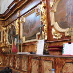 11.09.2019. Skalbmierz. Prace związane z renowacją północnej części zakrystii w kolegiacie zbliżają się ku końcowi / Marta Gajda / Radio Kielce