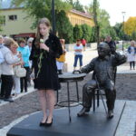 14.09.2019 Busko-Zdrój. Odsłonięcie pomnika Leopolda Kozłowskiego-Kleinmana, ostatniego klezmera Galicji / Marta Gajda / Radio Kielce