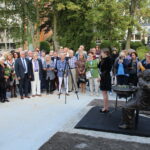 14.09.2019 Busko-Zdrój. Odsłonięcie pomnika Leopolda Kozłowskiego-Kleinmana, ostatniego klezmera Galicji / Marta Gajda / Radio Kielce