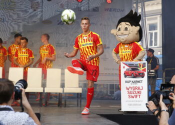 12.07.2019 Kielce. Prezentacja zespołu Korona Kielce. Oktawian Skrzecz / Jarosław Kubalski / Radio Kielce