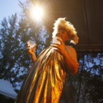 29.08.2019 Ogród Radia Kielce. Próba do granego przez dziennikarzy Radia Kielce spektaklu Śpiąca Królewna" / Jarosław Kubalski / Radio Kielce