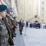 01.09.2019 Kielce. Odsłonięcie tablicy na WDK upamiętniającej udział 80 żołnierzy 2. Dywizji Piechoty Legionów Wojska Polskiego z Kielc w obronie Westerplatte / Jarosław Kubalski / Radio Kielce