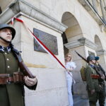 01.09.2019 Kielce. Odsłonięcie tablicy na WDK upamiętniającej udział 80 żołnierzy 2. Dywizji Piechoty Legionów Wojska Polskiego z Kielc w obronie Westerplatte / Jarosław Kubalski / Radio Kielce