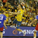 11.09.2019 Kielce. Kielce. Mecz PGE Vive - Górnik Zabrze. Igor Karačić / Jarosław Kubalski / Radio Kielce