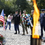 11.09.2019 Kielce. Uroczystości pod pomnikiem Homo Homini w 18. rocznicę zamachu na World Trade Center / Jarosław Kubalski / Radio Kielce