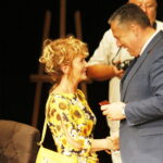 12.09.2019 Kielce. Mała scena KCK. 35 lecie Kieleckiego Oddziału Związku Literatów Polskich. Anna Zielińska - Brudek i radny sejmiku Grzegorz Gałuszka / Jarosław Kubalski / Radio Kielce