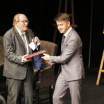 12.09.2019 Kielce. Mała scena KCK. 35 lecie Kieleckiego Oddziału Związku Literatów Polskich. Prezes oddziału Stanisław Nyczaj i wicewojewoda Bartłomiej Dorywalski / Jarosław Kubalski / Radio Kielce