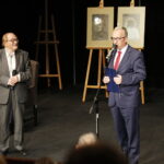 12.09.2019 Kielce. Mała scena KCK. 35 lecie Kieleckiego Oddziału Związku Literatów Polskich. Prezes oddziału Stanisław Nyczaj i radny Jarosław Bukowski / Jarosław Kubalski / Radio Kielce