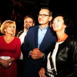 15.09.2019 Staszów. Wizyta premiera Mateusza Morawieckiego. Na zdjęciu (od lewej): Anna Krupka - wiceminister sportu i turystyki i Mateusz Morawiecki - premier / Jarosław Kubalski / Radio Kielce
