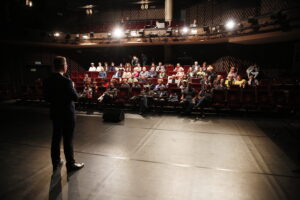 23.09.2019 Kielce. Mała scena KCK. Rozpoczęcie festiwalu Memorial To Miles projekcją filmu dokumentalnego / Jarosław Kubalski / Radio Kielce