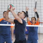 25.09.2019 Kielce. Europejski Dzień Sportu. Mecz pomiędzy zespołami Kuratorium Oświaty w Kielcach i Urzędu Marszałkowskiego Województwa Świętokrzyskiego w hali sportowej VI LO / Jarosław Kubalski / Radio Kielce