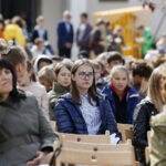 30.09.2019 Kielce.Wzgórze Zamkowe. Podsumowanie Międzyszkolnego Projektu Edukacyjnego pod tytułem „Tragizm wojny i okupacji” i otwarcie wystawy „Kielecki Wrzesień 1939 r.” / Jarosław Kubalski / Radio Kielce