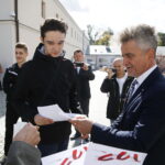 30.09.2019 Kielce.Wzgórze Zamkowe. Podsumowanie Międzyszkolnego Projektu Edukacyjnego pod tytułem „Tragizm wojny i okupacji” i otwarcie wystawy „Kielecki Wrzesień 1939 r.” Z prawej senator Krzysztof ,Słoń / Jarosław Kubalski / Radio Kielce