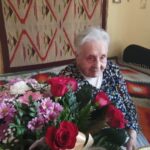 28.09.2019. Sandomierz. Setna rocznica urodzin Marii Michalskiej. Na zdjęciu: Maria Michalska / Grażyna Szlęzak-Wójcik / Radio Kielce