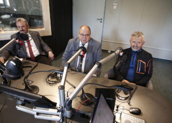 23.09.2019 Radio Kielce. Punkty Widzenia. Jacek Wołowiec - dyrektor ŚCDN, Ryszard Mańko - dyrektor ZSP nr 1 w Kielcach i Kazimierz Mądzik - kurator oświaty / Jarosław Kubalski / Radio Kielce