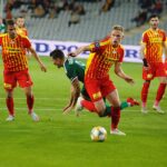 27.09.2019 Kielce. Mecz Korona Kielce - Śląsk Wrocław. Przy piłce: Piotr Pierzchała / Jarosław Kubalski / Radio Kielce