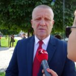 01.09.2019. Kunów. Obchody 80. rocznicy wybuchu II wojny światowej. Na zdjęciu: Lech Łodej - burmistrz Kunowa / Emilia Sitarska / Radio Kielce